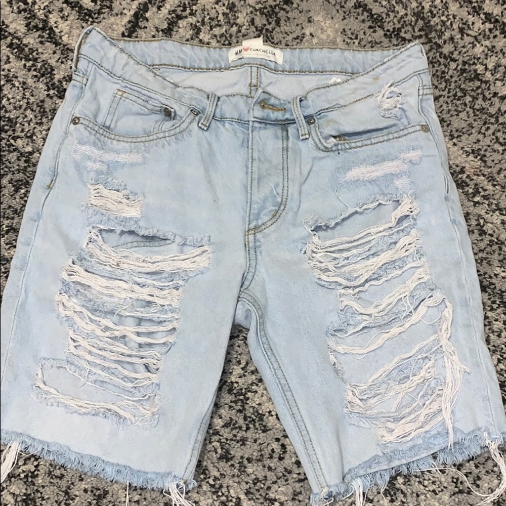 H&M Coachella Jean Biker Shorts